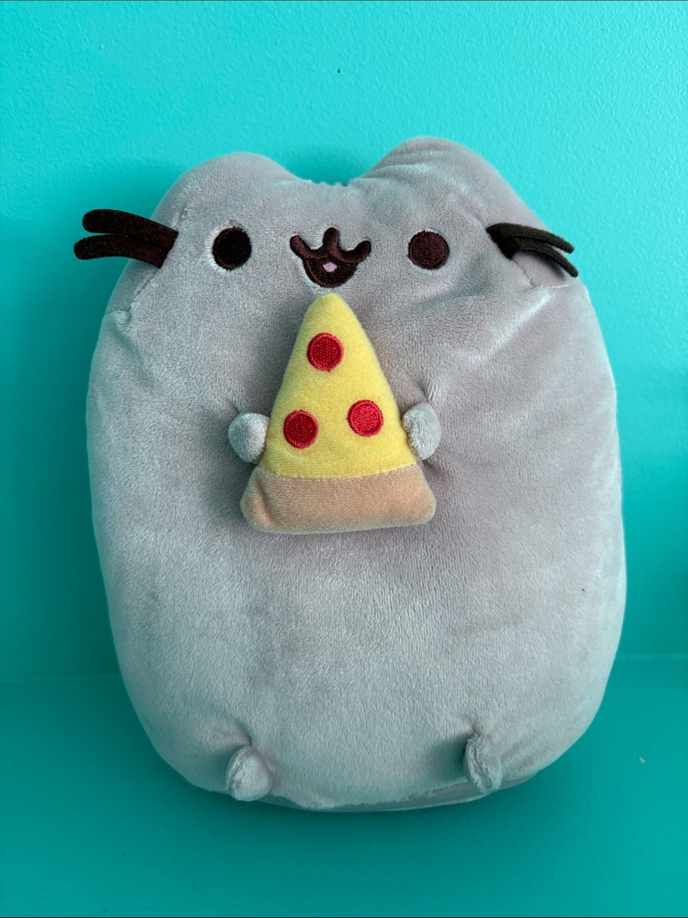 Pusheen Plush Holding Pizza Slice